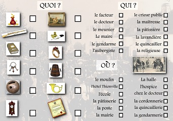 liste personnages et objets qu'on aurait pu voler